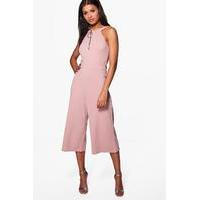 Ring Detail Culotte Jumpsuit - rose