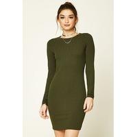 ribbed cutout back dress