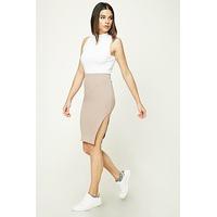 Ribbed Knit Pencil Skirt