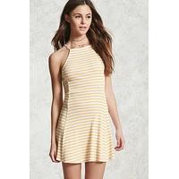 Ribbed Stripe Mini Dress