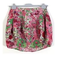 River Island Size 10 Pink Floral Skirt with Sequin Embellishment