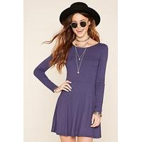 Ribbed Knit Skater Dress