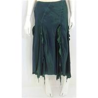 River Island Size 12 Shimmery Green And Blue Waterfall Skirt