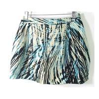 River Island Size 12 Abstract Arctic Blue And White Skirt