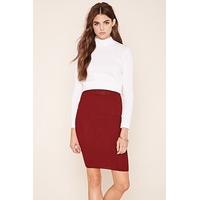 Ribbed Knit Midi Skirt