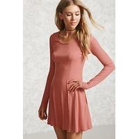 ribbed knit swing dress