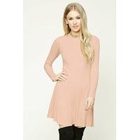 ribbed knit swing dress