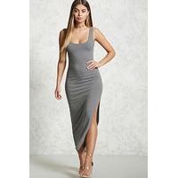 Ribbed Side-Slit Maxi Dress