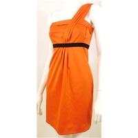 river island size 8 satsuma orange one shoulder dress