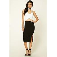 Ribbed Knit Pencil Skirt