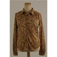 River Island size 16 cream with flower print long sleeved shirt