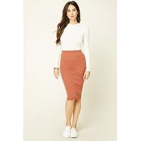 ribbed stretch knit skirt