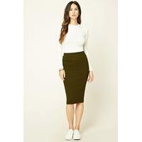 ribbed stretch knit skirt