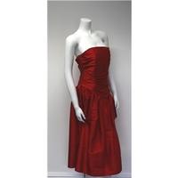 richards opera size l pure red silk prom dress richards size l red eve ...