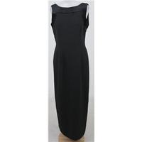 Richards: Size 12: Black velvet trimmed evening dress