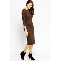 Ribbed Neck Jumper Dress