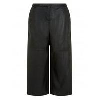 Riley Black Leather Culottes