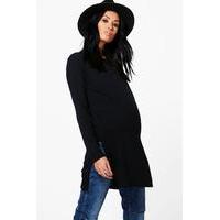 rita side split jumper black