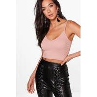 ribbed bralet rose