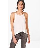 Ribbed Viscose Vest - ecru