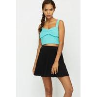 Ribbed Elastic Crop Top