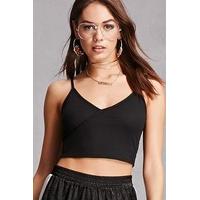 Ribbed Surplice Cropped Cami