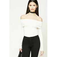 Ribbed Off-the-Shoulder Top