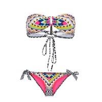 rip curl cancun bandeau set womens bikinis in multicolour