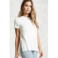 Ribbed Knit High-Low Tee