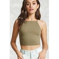 Ribbed Knit Cropped Cami