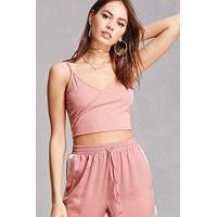 Ribbed Surplice Cropped Cami