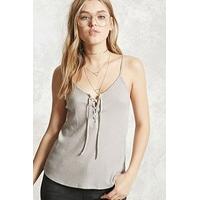 Ribbed Lace-Up Cami