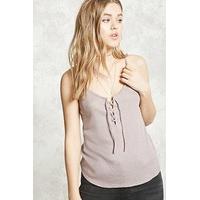 Ribbed Lace-Up Cami