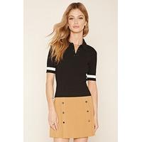 Ribbed Knit Polo