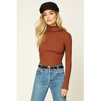 Ribbed Knit Turtleneck Jumper