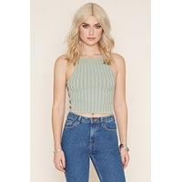 Ribbed Knit Cropped Cami