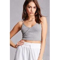 Ribbed Surplice Cropped Cami