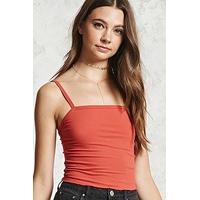 Ribbed Knit Ruffle Cami