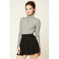 Ribbed Knit Turtleneck Jumper