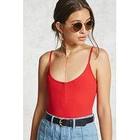 Ribbed Henley Bodysuit