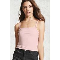 Ribbed Knit Ruffle Cami