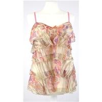 River Island - Size: 10 - Pink - Silk Strappy Top