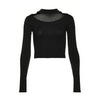 Ribbed Choker Top - Size: Size 12