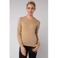 Rib Neck Wool Blend Jumper