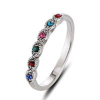 Ring Band Rings Unique Design Euramerican Fashion Personalized Simple Style British Rhinestone Zinc Alloy Round Jewelry For Women Birthday Gift
