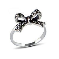 Ring Statement Rings Unique Design Rhinestones Cute Style Euramerican Personalized Adorable Simple Style Fashion Zinc Alloy Bowknot For Women