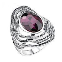 Ring AAA Cubic Zirconia Simulated Diamond Alloy Fashion Red Blue Jewelry Casual 1pc