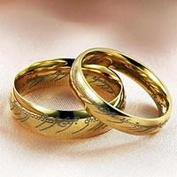 Ring Wedding / Party / Daily / Casual Jewelry Titanium Steel Couples Couple Rings5 / 6 / 7 / 8 / 9 / 10 / 11 / 12 Gold