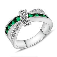 Ring Wedding / Party / Daily / Casual / Sports Jewelry Zircon / Gem Women Statement Rings 1pc, 6 / 7 / 8 / 9 / 10 Green