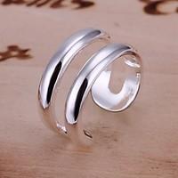 Ring Wedding / Party / Daily / Casual Jewelry Sterling Silver Women Band Rings 1pc, Adjustable Silver